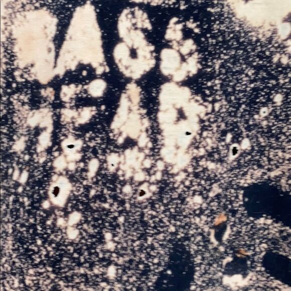 Rare Bass Head Bleached Tie Dye Distressed Tee Shirt Brown Black Festival Top - Picture 2 of 6